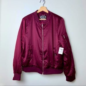 NWT Charlotte Russe Mauve Bomber Jacket Size 1X